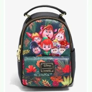Loungefly Disney Peter‎ Pan and Lost Boys Chibi Jungle Mini Backpack Exclusive